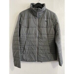 North Face Women’s L Gray Puffer Coat Jacket Zip Up Athletic Sportswear